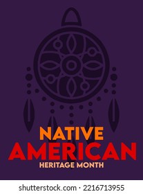 Native American Heritage month with purple background 