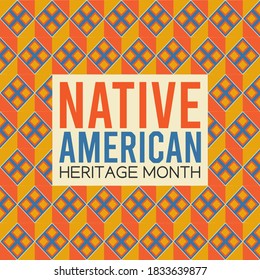 Native American Heritage Month Vector Illustration. Suitable for greeting card, poster and banner.