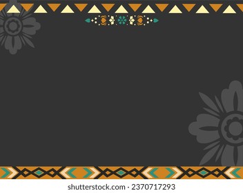 Native American Heritage Month Vector Illustration. copy space area with traditional pattern. suitable to place on content with that theme. banner, card, etc