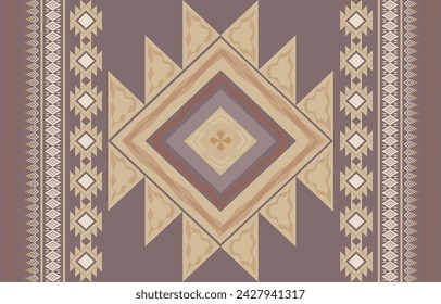 Native American heritage month. Vector banner, poster, card, content for social media. Blue background with native ornament border.