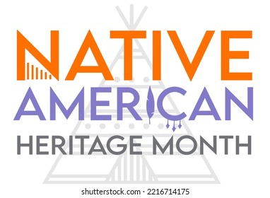 Native American Heritage Month with white background 