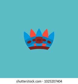 Native american icon flat element. Vector illustration of native american icon flat isolated on clean background for your web mobile app logo design.