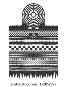 native american indian art tattoo pattern