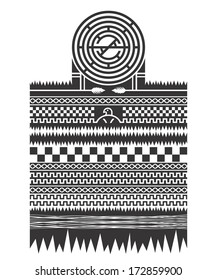 native american indian art tattoo pattern
