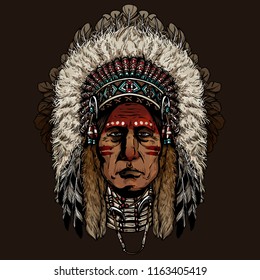 Native american indian chief