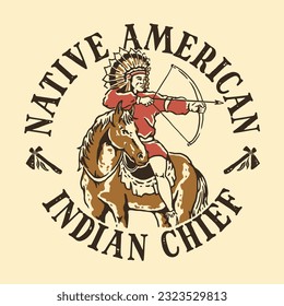 Native American Indian Chief Illustration