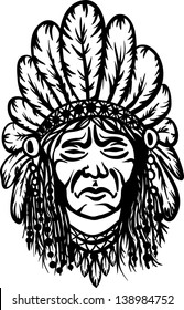 native american indian chief man portrait