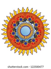 native american indian design medicine shield, vector