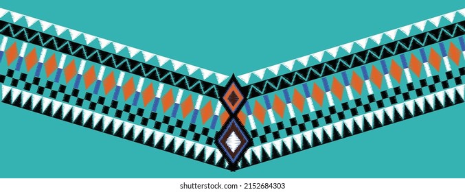 Native American Indian Ethnic Embroidery Design Stock Vector (Royalty