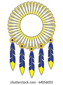 Native American Indian medicine shield, vector