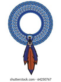 Native American Indian medicine shield, vector