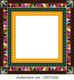 Native American Indian Motif Border Design