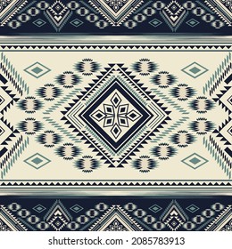 Native american indian ornament pattern geometric ethnic textile texture tribal aztec pattern navajo mexican fabric seamless Vector decoration fashion