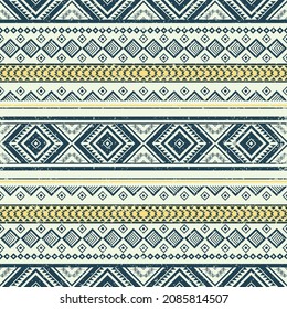 Patrón de ornamento indio nativo americano textura geométrica étnica textura tribal azteca patrón navajo tejido mexicano sin costuras Vector decoración moda
