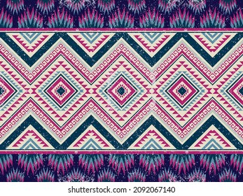 Native american indian ornament pattern geometric ethnic textile texture tribal aztec pattern navajo mexican fabric seamless Vector decoration fashion