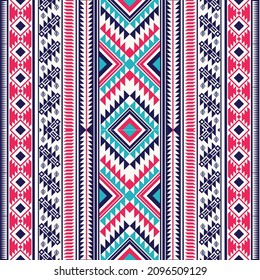 Native american indian ornament pattern geometric ethnic textile texture tribal aztec pattern navajo mexican fabric seamless Vector decoration fashion