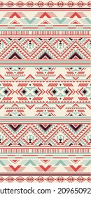 Native american indian ornament pattern geometric ethnic textile texture tribal aztec pattern navajo mexican fabric seamless Vector decoration fashion