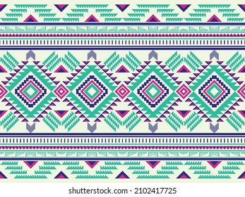 Native american indian ornament pattern geometric ethnic textile texture tribal aztec pattern navajo mexican fabric seamless Vector decoration fashion