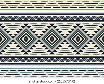 Native american indian ornament pattern geometric ethnic textile texture tribal aztec pattern navajo mexican fabric seamless Vector decoration fashion