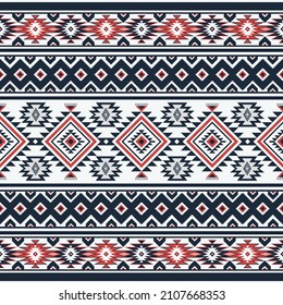 Patrón de ornamento indio nativo americano textura geométrica étnica textura tribal azteca patrón navajo tejido mexicano sin costuras Vector decoración moda