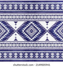 Native american indian ornament pattern geometric ethnic textile texture tribal aztec pattern navajo mexican fabric seamless Vector decoration fashion