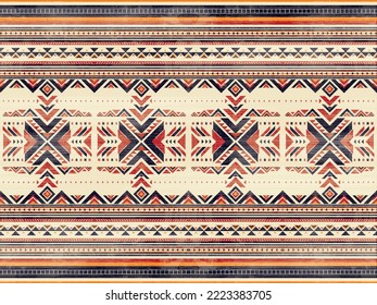 Native american indian ornament pattern geometric ethnic textile texture tribal aztec pattern navajo mexican fabric seamless Vector decoration fashion