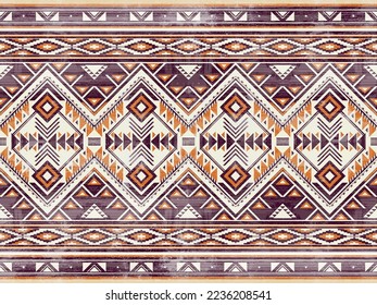 Native american indian ornament pattern geometric ethnic textile texture tribal aztec pattern navajo mexican fabric seamless Vector decoration fashion