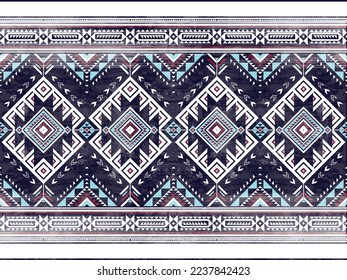 Patrón de ornamento indio nativo americano textura geométrica étnica textura tribal azteca patrón navajo tejido mexicano sin costuras Vector decoración moda