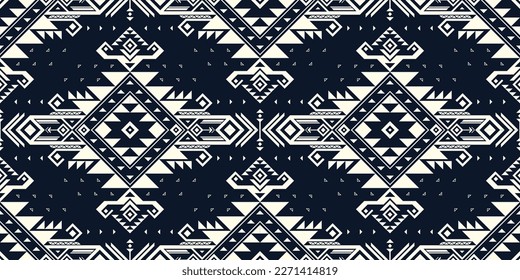 Patrón de ornamento indio nativo americano textura geométrica étnica textura tribal azteca patrón navajo tejido mexicano sin costuras Vector decoración moda