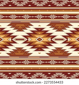 Native american indian ornament pattern geometric ethnic textile texture tribal aztec pattern navajo mexican fabric seamless Vector decoration fashion