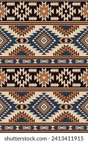 Native american indian ornament pattern geometric ethnic textile texture tribal aztec pattern navajo mexican fabric seamless Vector decoration fashion