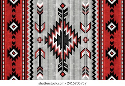 Patrón de ornamento indio nativo americano textura geométrica étnica textura tribal azteca patrón navajo tejido mexicano sin costuras Vector decoración moda