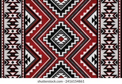 Native american indian ornament pattern geometric ethnic textile texture tribal aztec pattern navajo mexican fabric seamless Vector decoration fashion