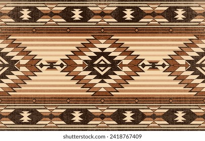 Patrón de ornamento indio nativo americano textura geométrica étnica textura tribal azteca patrón navajo tejido mexicano sin costuras Vector decoración moda