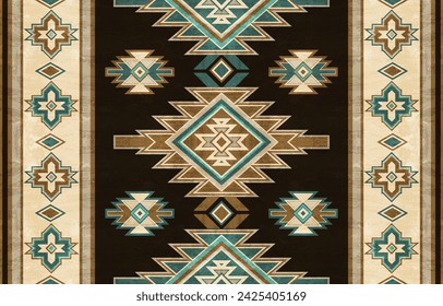 Native american indian ornament pattern geometric ethnic textile texture tribal aztec pattern navajo mexican fabric seamless Vector decoration fashion