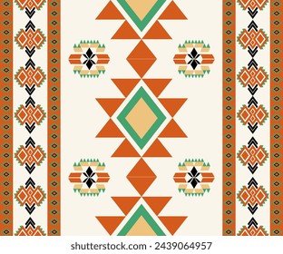 Native american indian ornament pattern geometric ethnic textile texture tribal aztec pattern navajo mexican fabric seamless Vector decoration fashion ikat seamless
