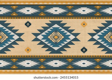 Native american indian ornament pattern geometric ethnic textile texture tribal aztec pattern navajo mexican fabric seamless Vector decoration fashion