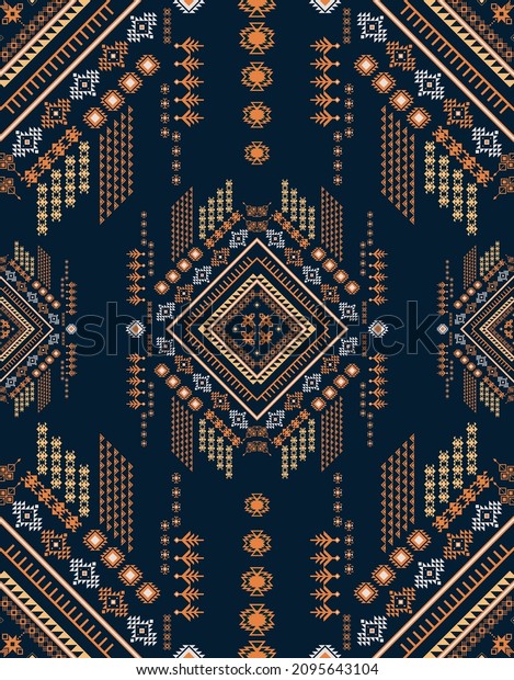 Native american indian ornament\
pattern geometric ethnic textile texture tribal aztec pattern\
navajo mexican fabric seamless Vector decoration\
fashion