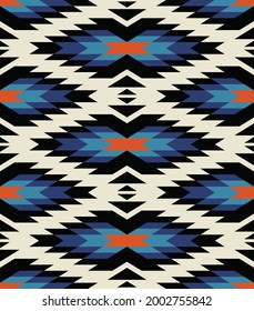 Native American Indian Ornament. Tribal seamless colorful geometric pattern. Ethnic vector texture