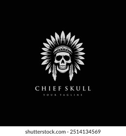 Native American indian skull face