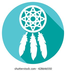 Native American Indian Talisman Dreamcatcher Flat Icon