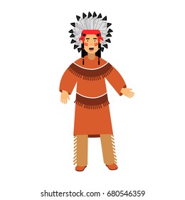 Native American Indian Traditional Costume Headgear Stock Vector ...