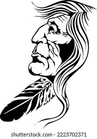 Native American Indian Vector Illustration