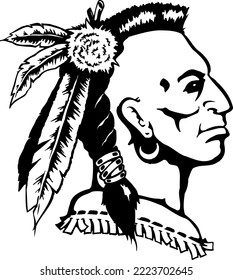 Native American Indian Vector Illustration