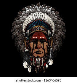 Native american indian warrior