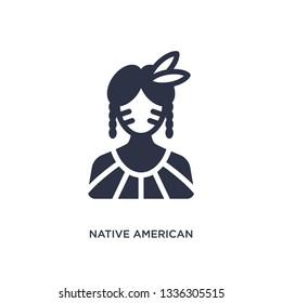 native american isolated icon. Simple element illustration from wild west concept. native american editable logo symbol design on white background. Can be use for web and mobile.