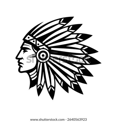 native american logo design concept vintage style
