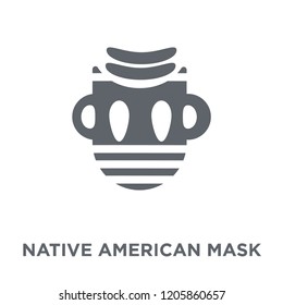 Native American Mask icon. Native American Mask design concept from American Indigenous Signals collection. Simple element vector illustration on white background.