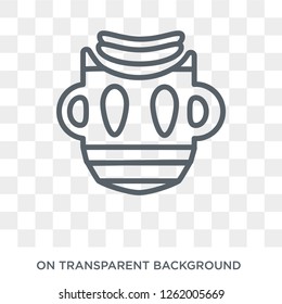 Native American Mask icon. Native American Mask design concept from American Indigenous Signals collection. Simple element vector illustration on transparent background.