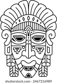 Máscara de los nativos americanos. Arte tribal.